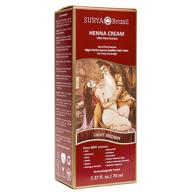 🌿 surya nature henna light brown cream - 2.31 oz cream: natural hair coloring solution logo