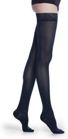 img 2 attached to SIGVARIS Style Soft Opaque 840 Thigh-Highs for Women with Grip Top - Closed Toe Compression Stockings 15-20mmHg