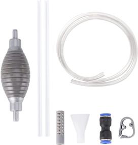 img 3 attached to Libara All-in-One Pond Siphon for Gravel & Sand Cleaning - Aquarium Water 🐠 Changer with Long Nozzle Fish Tank Cleaner Kit, Manual Suction Pipe for Efficient Waste Removal