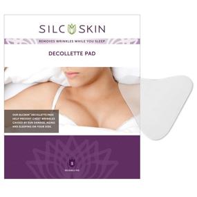 img 4 attached to Silc Skin Decollette Pad - Prevent & Correct Chest Wrinkles from Sun, Aging, Side Sleeping | Medical Grade Silicone, Reusable & Self-Adhesive | 1 Pad