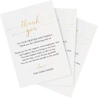 🌟 bliss collections wedding reception thank you cards - pack of 50 real gold foil cards - enhance your table centerpiece, place setting, and wedding decorations - 4x6 cards, made in the usa logo