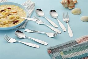 img 1 attached to 🍽️ ANNOVA Kids Flatware Set - 18 Pieces Stainless Steel Cutlery/Silverware with Engraved Dog, Cat, and Bunny Designs - Safe Toddler Utensils for Lunch Box - 6 Safe Forks, 6 Table Knives, 6 Tablespoons