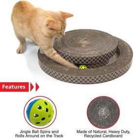 img 3 attached to 🐾 XL Wide Premium Cat Scratching Collection, Kitty City Corrugate Cat Scratchers 2 Pieces, Brown Cat Scratching Toy