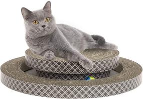 img 4 attached to 🐾 XL Wide Premium Cat Scratching Collection, Kitty City Corrugate Cat Scratchers 2 Pieces, Brown Cat Scratching Toy