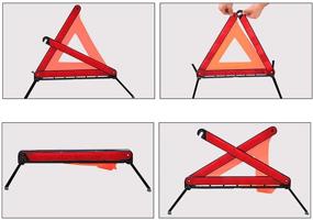 img 1 attached to 🚦 KAFEEK Reflective Warning Triangle: Ultimate Roadside Safety Kit