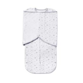 img 4 attached to 👶 BreathableBaby Premium Cotton Newborn Swaddle Trio Blanket & Wrap - Adjustable 3-in-1 Design, Gray Star, Arms Up/Down/Out, Perfect Baby Shower Gift (Infants 0-4 months)