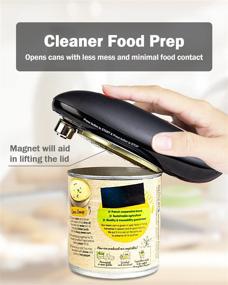 img 3 attached to 🔌 Electric Kitchen Can Opener with Safe Smooth Edge, One Touch Battery Powered Can Opener, Portable for Camping & Easy Storage, Seniors and Arthritis Friendly - Metal Cutting Blade