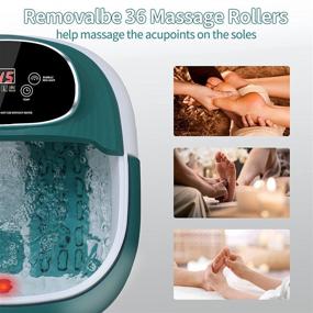 img 1 attached to 🛀 Ultimate Foot Spa/Bath with 36 Massage Rollers, Heat, Infrared Bubble & Temp Control - Includes Medicine Box and 10-in-1 Pedicure Kit - Relaxation Guaranteed!