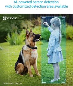 img 2 attached to EZVIZ C8C Outdoor Camera - Pan/Tilt/Zoom, 360° Visual Coverage, 1080P WiFi Security Cam, IP65 Waterproof, Color Night Vision, AI-Powered Person Detection, Support MicroSD Card up to 256GB