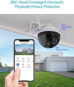 img 3 attached to EZVIZ C8C Outdoor Camera - Pan/Tilt/Zoom, 360° Visual Coverage, 1080P WiFi Security Cam, IP65 Waterproof, Color Night Vision, AI-Powered Person Detection, Support MicroSD Card up to 256GB