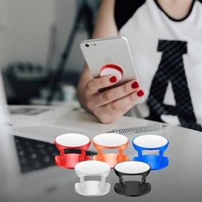 img 1 attached to 40 Pieces Sublimation Collapsible Phone Grip Holders Adhesive Finger Holders Phone Stand Brackets With Double Sided Tape Thermal Transfer Sheet-Sided Tape (White