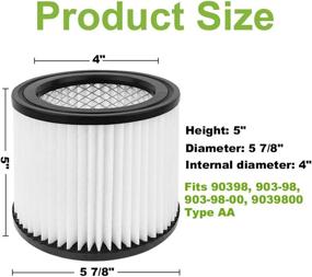 img 1 attached to Shop-Vac 90398 Replacement: 2 Pack Vacuum Cartridge Filters for Hangup Wet/Dry