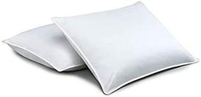 img 2 attached to Premium Standard Textile Chamberfirm Down-Alternative Pillow Set - 2-Pack for Enhanced Comfort