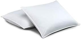 img 3 attached to Premium Standard Textile Chamberfirm Down-Alternative Pillow Set - 2-Pack for Enhanced Comfort
