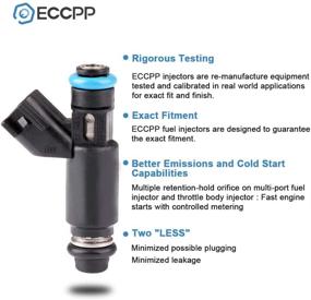 img 1 attached to Chevrolet/GMC Fuel Injectors: ECCPP 8pcs 4 Holes Fuel Injector Kit 12580426