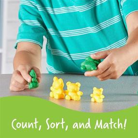 img 3 attached to Three Bear Family Counters: Educational Counting and Sorting Toy, Rainbow Colors, Autism Therapy Tool, Size Awareness - Set of 96, Ages 3+