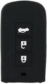 img 3 attached to 🔒 Premium Black Silicone Cover Protector Case for MITSUBISHI Smart Remote Key Fob - CV2520