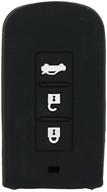 🔒 premium black silicone cover protector case for mitsubishi smart remote key fob - cv2520 logo