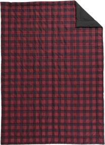 img 2 attached to 🔴 Eddie Bauer Home Mountain Collection Blanket - Ultra Soft and Cozy Goose Down Alternative Reversible Comforter/Duvet Insert Throw (50x70) in Red