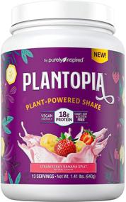 img 4 attached to 🍓 Silky-Smooth Vegan Protein Powder – Purely Inspired Plantopia for Women & Men, Gluten-Free, Dairy-Free, Soy-Free, Strawberry Banana Split Flavor, 13 Servings