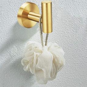 img 3 attached to 🛁 Stusgo 2 Packs Gold Towel Hook for Wall - Stylish Modern Coat & Robe Hooks, SUS304 Stainless Steel, Heavy-Duty & Brushed Gold Finish - Ideal for Bathroom, Towels, and Clothes