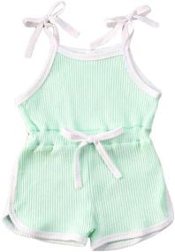 img 4 attached to Merqwadd Girls' Clothing - Toddler Jumpsuit Overall Clothes