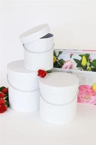 img 2 attached to 🌸 UNIKPACKAGING Premium Round Flower Box Set of 3 pcs, Snow White - High-Quality Gift Boxes for Luxury Flower and Gift Arrangements