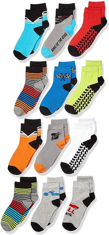 Spotted Zebra Kids 12-Pack Low-Cut Socks 