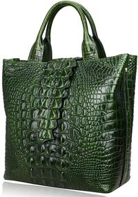 img 3 attached to 👜 PIJUSHI Crocodile Designer Satchel Handbags and Wallets for Women - Enhancing Style and Functionality