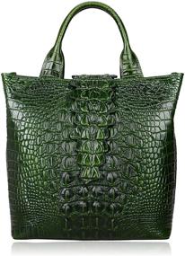 img 4 attached to 👜 PIJUSHI Crocodile Designer Satchel Handbags and Wallets for Women - Enhancing Style and Functionality