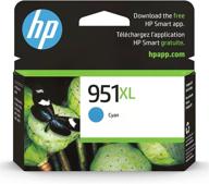 🔵 high-yield cyan ink cartridge for hp 951xl, compatible with hp officejet 8600, pro 251dw, 276dw, 8100, 8610, 8620, 8630 series, instant ink eligible, cn046an logo