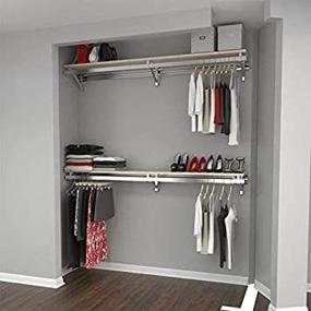 img 1 attached to 👕 Optimize Your Closet Space with the Maple Closet System by Arrange A Space featuring RCMBX Premium 32" Top and Bottom Shelf/Hang Rod Kits
