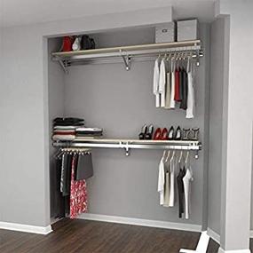 img 2 attached to 👕 Optimize Your Closet Space with the Maple Closet System by Arrange A Space featuring RCMBX Premium 32" Top and Bottom Shelf/Hang Rod Kits