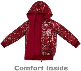 img 3 attached to 👕 Dazzle in Style: Cilucu Sequin Zipper Kids Jackets for Birthday & Christmas Outfits