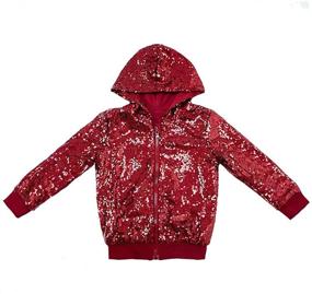 img 4 attached to 👕 Dazzle in Style: Cilucu Sequin Zipper Kids Jackets for Birthday & Christmas Outfits