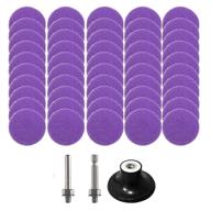 🪚 quick change roloc disc set: crossarctic 2 inch purple ceramic roll lock sanding discs with 1/4" holder pads - ideal for die grinder surface prep, strip, grind, polish, finish, burr rust, paint removal (50 pack) logo