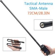 📡 abbree tactical sma-male dual band vhf uhf antenna - 72cm/28.3 inch - 144/430mhz - foldable - compatible with yaesu ft-70dr, tyt md-380, wouxun kg-uv8e 9d plus - for ham two way radio logo