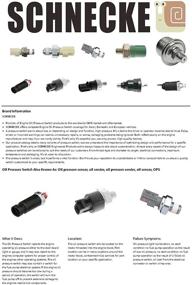 img 1 attached to 🚗 Chevrolet Impala Malibu Equinox Trailblazer Envoy G6 Vue Oil Pressure Sensor/Sender/Switch - SCHNECKE 26-27813