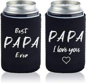 img 4 attached to Best Papa Coolers Sleeves Granddaughter 2PCS