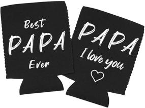 img 3 attached to Best Papa Coolers Sleeves Granddaughter 2PCS