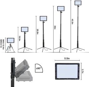img 3 attached to 🎥 FUDESY Свет для видео: Диммируемый набор осветительного оборудования на постамент для студийной фотографии, прямых эфиров на YouTube и встреч - 2 набора