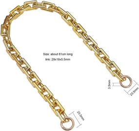 img 3 attached to Bold & Golden: Stiesy Chunky Acrylic Purse Straps for Stylish Handbag Decoration