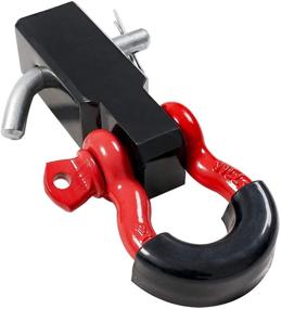 img 2 attached to EAG Shackle Hitch Receiver 2 inch with Red 3/4 inch D-Ring Shackle + Black Isolator & Pin