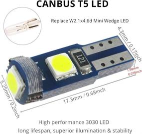 img 3 attached to 💡 Лампочка BlyilyB T5 37 74 LED 10 штук в упаковке с гнездом со штифтом - светильник PC74 PC37 для приборной панели и щитка приборов