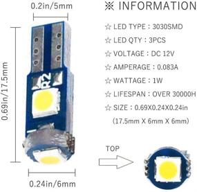 img 1 attached to 💡 Лампочка BlyilyB T5 37 74 LED 10 штук в упаковке с гнездом со штифтом - светильник PC74 PC37 для приборной панели и щитка приборов
