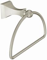 🛀 moen dn8386bn retreat collection bathroom hand towel ring in brushed nickel with hardware logo