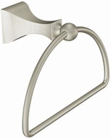 img 4 attached to 🛀 Moen DN8386BN Retreat Collection Bathroom Hand Towel Ring in Brushed Nickel with Hardware