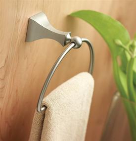 img 3 attached to 🛀 Moen DN8386BN Retreat Collection Bathroom Hand Towel Ring in Brushed Nickel with Hardware