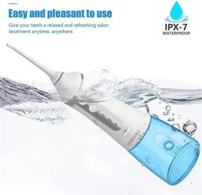 img 1 attached to 🚿 TUREWELL Water Flosser – Portable & Rechargeable Oral Irrigator for Dental Care on the Go (White)