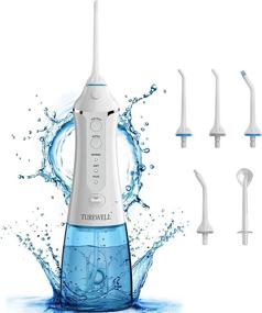 img 4 attached to 🚿 TUREWELL Water Flosser – Portable & Rechargeable Oral Irrigator for Dental Care on the Go (White)